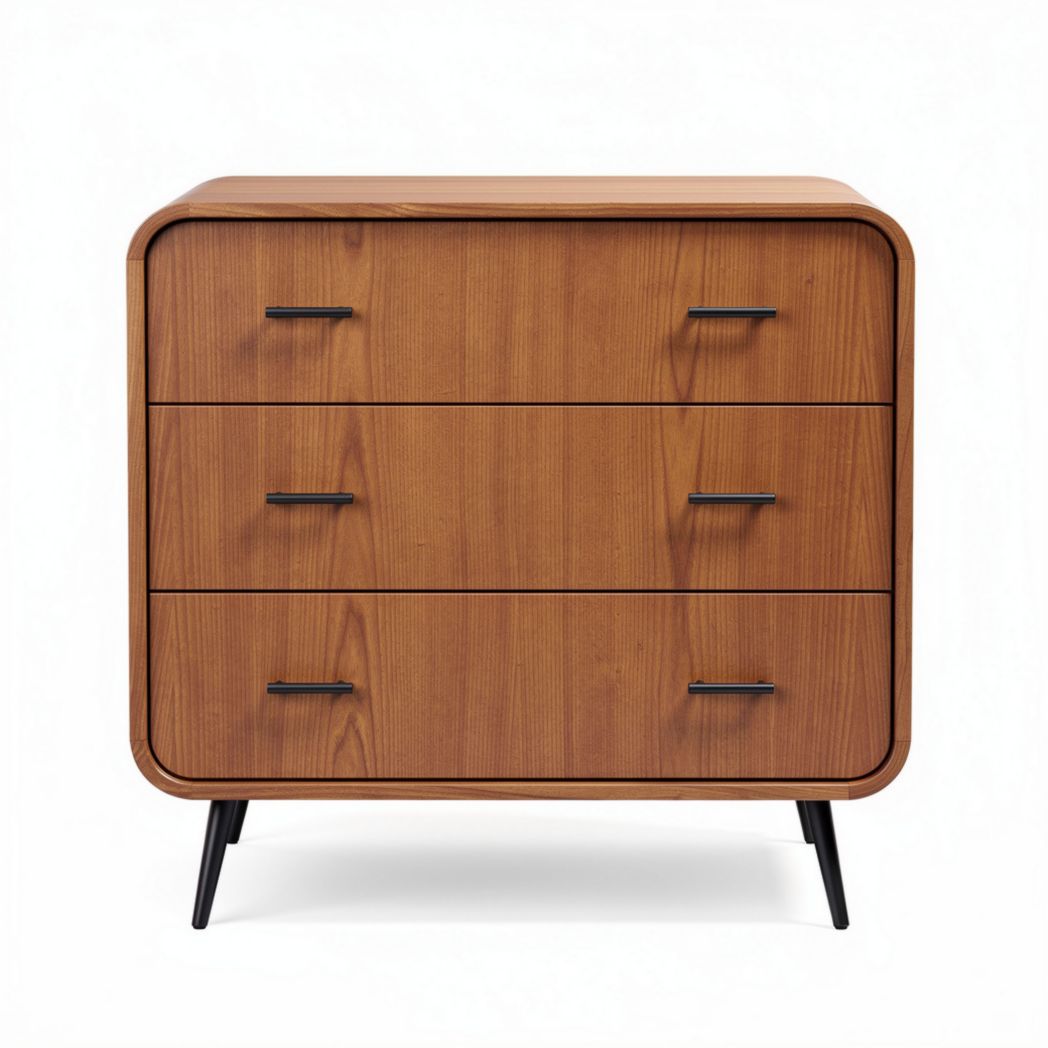 Wooden chest of drawers with three storage compartments 80 x 40 x 75cm