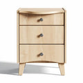 Wooden nightstand with three drawers for bedroom storage 40 x 30 x 60cm
