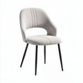 Fabric dining chair with minimalist design and metal legs 40 x 40 x 85cm